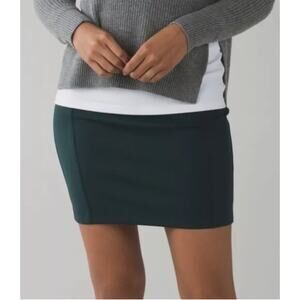 Lululemon Go Cityfarer Forest Green Pencil Mini Skirt 6